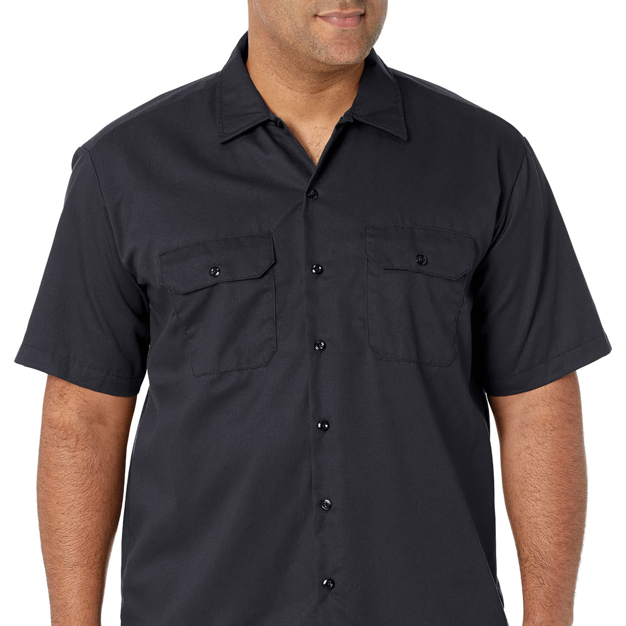 Dickies Men’s Short Sleeve Work Shirt – Durable Twill Button Down Shirts for Men, Lightweight Uniform for Daily Wear