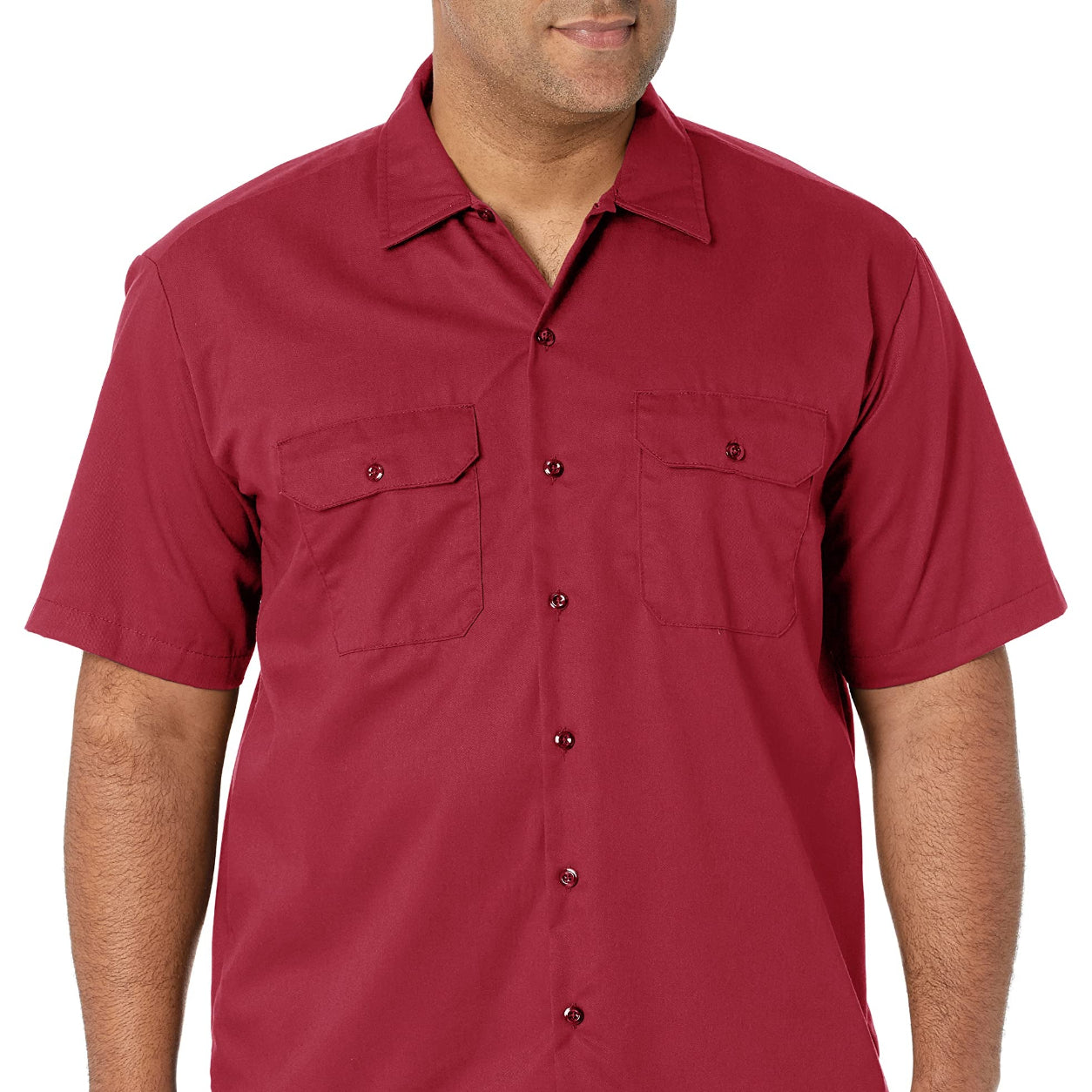 Dickies Men’s Short Sleeve Work Shirt – Durable Twill Button Down Shirts for Men, Lightweight Uniform for Daily Wear