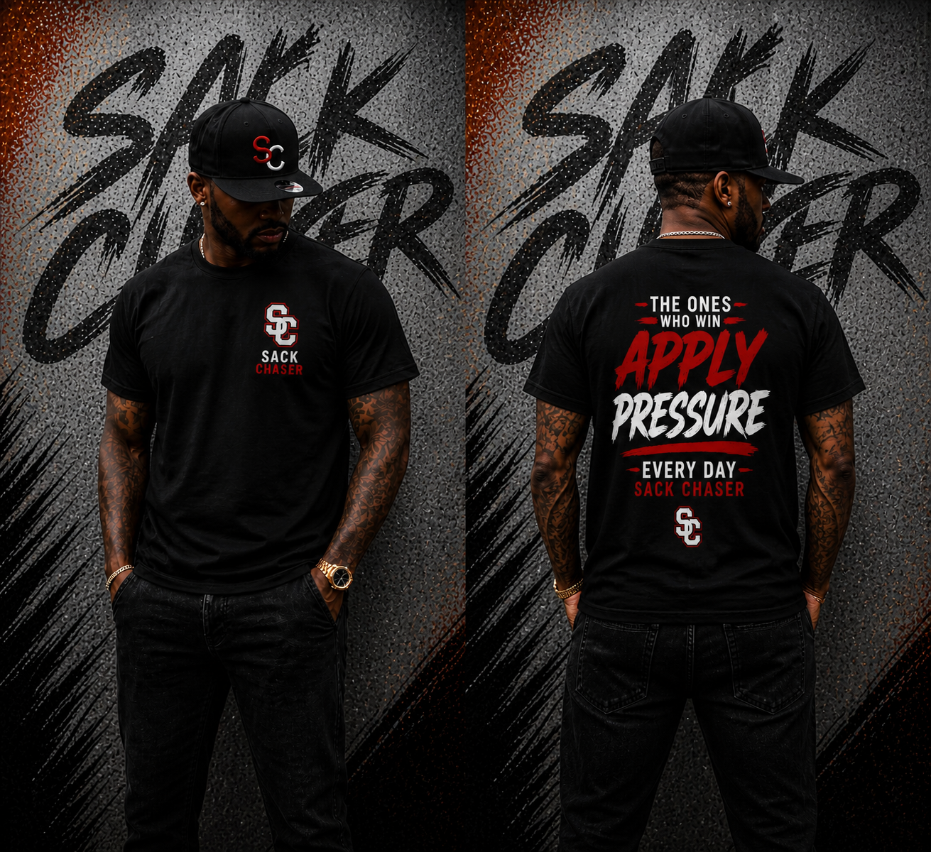 SACK CHASER “APPLY PRESSURE ” Tee